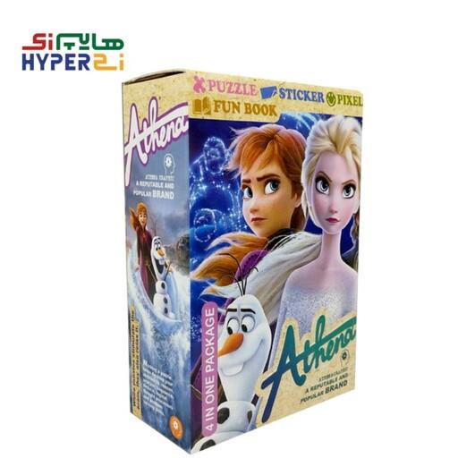 پازل دایره ای 20 تکه آتنا طرح فروزن3 frozen (بهمراه استیکر و پیکسل)Athena